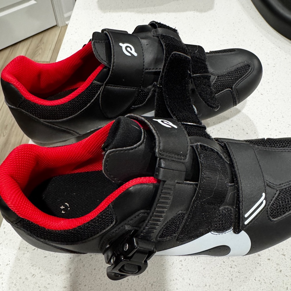 Peloton Black and Red Sneakers
